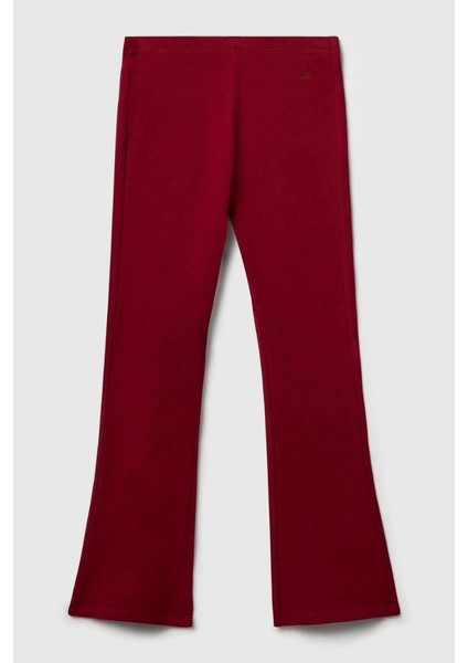 Kız Çocuk 3DKECF037-25K Ispanyol Tayt Bordo