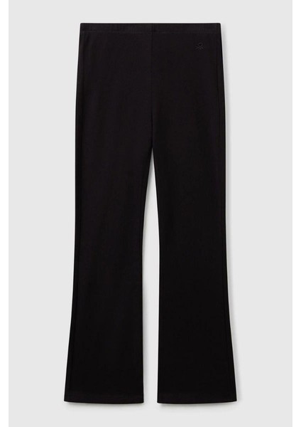 Kız Çocuk 3DKECF037-25K Ispanyol Tayt Siyah