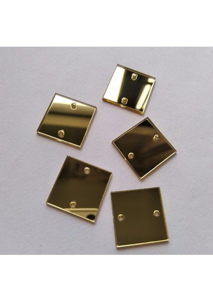 Yeşil, Yapışkanlı, Delikli Akrilik Modeller, 2cm, 5 Adet