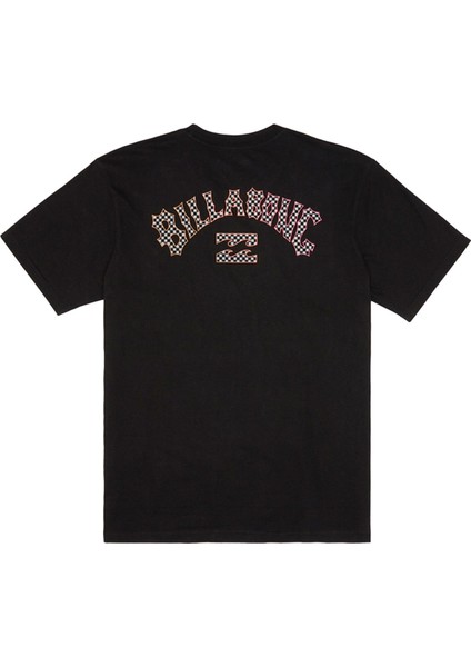 Siyah Erkek Bisiklet Yaka Regular Fit Desenli T-Shirt ABYZT02256_ARCH Fıll Tees