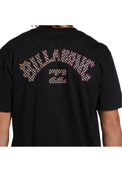 Siyah Erkek Bisiklet Yaka Regular Fit Desenli T-Shirt ABYZT02256_ARCH Fıll Tees fiyatları