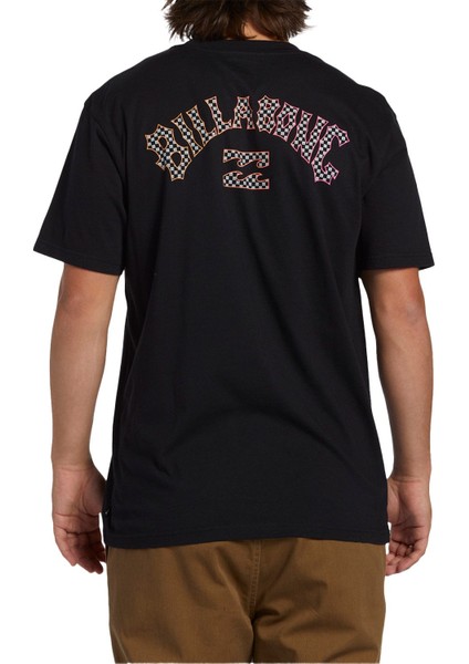 Siyah Erkek Bisiklet Yaka Regular Fit Desenli T-Shirt ABYZT02256_ARCH Fıll Tees fırsatları