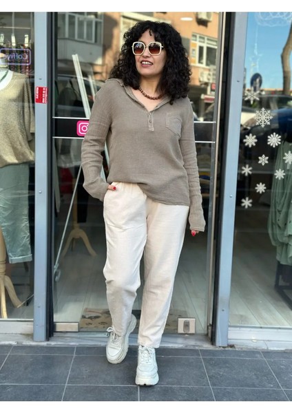 Kadın Pantolon Keten Italyan Tasarım %100 Pamuk modelleri