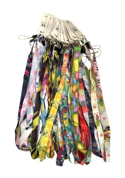 Desenli Telefon Askı Ipi Metal Kancalı Yaka Karti Ipi Karışık - 2 Adet