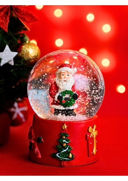 Yeni Yılın En Güzel Hediyesi 2026 Yılbaşı Temalı Noel Baba Figürlü LED Işıklı 9 cm Kar Küresi fiyatları