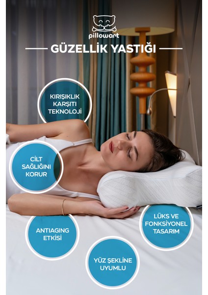 Kırışıklık Önleyici Ortopedik Güzellik Yastığı