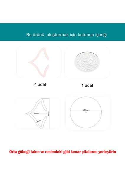 Lamba Tavan Göbegi 52-Motifli-Y-Motif-30-Dis-Çitali fırsatları