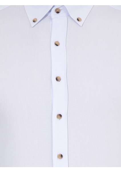 Erkek Açık Mavi Slim Fit Uzun Kollu Gömlek 50250841-VR003