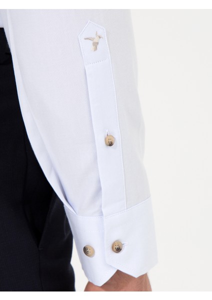 Erkek Açık Mavi Slim Fit Uzun Kollu Gömlek 50250841-VR003