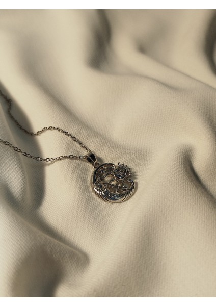 Ay-Güneş Çelik Kolye