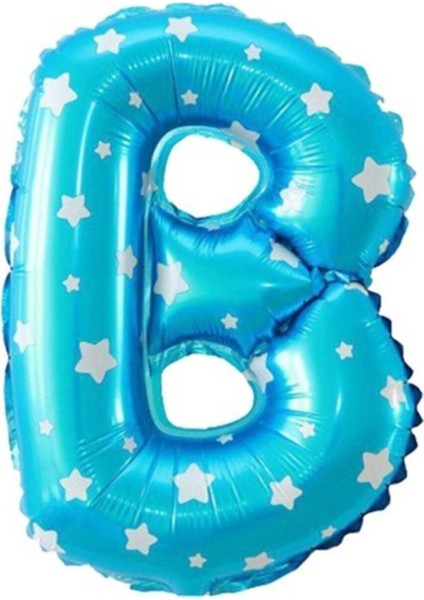 B Harfi Mavi Renk 16 Inc 40 cm Balon Parti Malzemesi