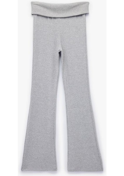 Viskon Karışımlı Yüksek Bel Ispanyol Paça Tayt Pantolon (Aw 25)