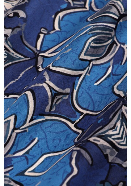 Mavi Sedef Desen Twill Ipek Eşarp fiyatları