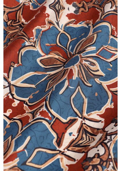 Kiremit Sedef Desen Twill Ipek Eşarp fiyatları