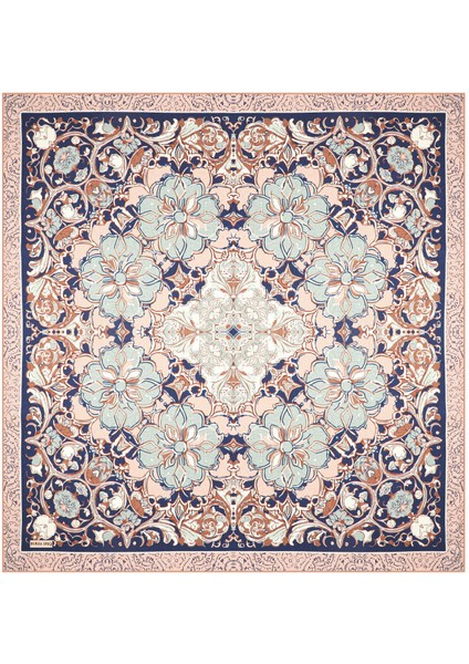 Somon Sedef Desen Twill Ipek Eşarp