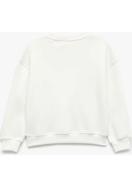 Kız Çocuk Fiyonk Detaylı Uzun Kollu Bisiklet Yaka Şardonlu Baskılı Sweatshirt (Aw 25) fiyatları
