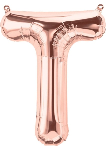 1 Metre Rose Gold Renk Balon T Harfi 40 Inc Parti Malzemesi