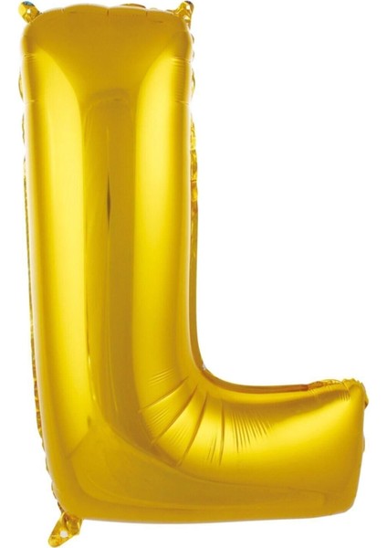 36 cm Altın Renk Balon L Harfi 16 Inc Parti Malzemesi
