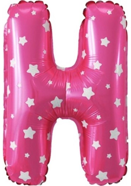 H Harfi Pembe Renk 16 Inc 40 cm Balon Parti Malzemesi