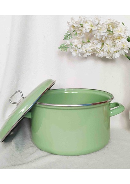 Mint Yeşili Emaye Derin Tencere 3,4 Litre 22 cm Çap Süt Yoğurt Salça Konserve Reçel Tenceresi fiyatları
