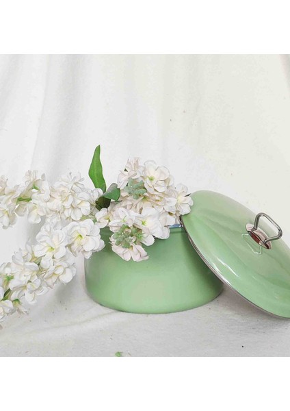 Mint Yeşili Emaye Derin Tencere 3,4 Litre 22 cm Çap Süt Yoğurt Salça Konserve Reçel Tenceresi fırsatları