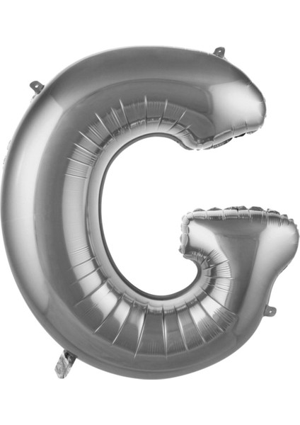 36 cm Gümüş Renk Balon G Harfi 16 Inc Parti Malzemesi