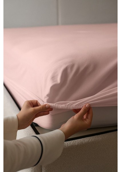 Pudra Lastikli Çarşaf | Her Yatağa Uygun Tek - Çift - Battal Pamuklu, Terletmez Yumuşak ve Dayanıklı