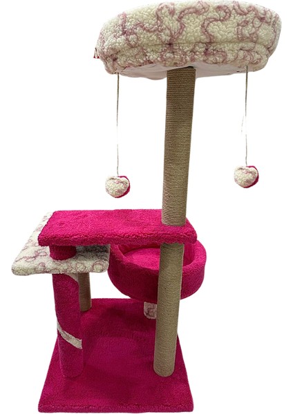 "103 cm Çok Katlı Kedi Tırmalama ve Dinlenme Ağacı | Lüks Tasarım Kedi Yatağı | Dayanıklı Kedi Oyun Alanı | Kediler Için Konforlu Dinlenme ve Oyun Merkezi"