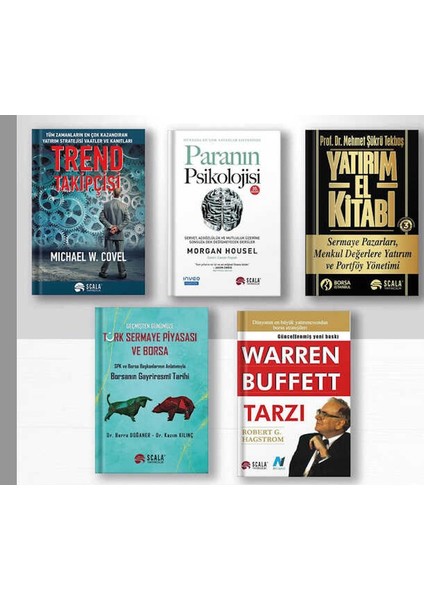 Trend Takipcisi +Paranin Psikolojisi +Yatirim El Kitabi + Turk Sermaye Piyasasi ve Borsa+ Warren Buffett Tarzi=5 Set