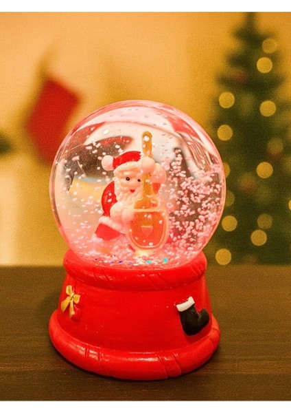 Yeni Yılın En Güzel Hediyesi 2026 Yılbaşı Çello Çalan Noel Baba Temalı LED Işıklı 9 cm Kar Küresi fiyatları