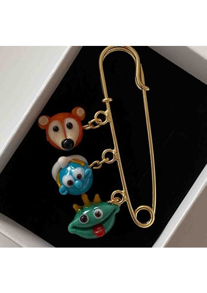 Murano Broş Kurbağa