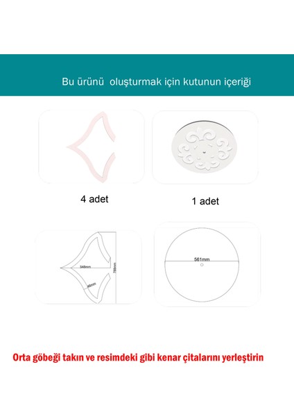 Lamba Tavan Göbegi 89-Motifli-Y-Motif-30-Dis-Çitali fırsatları