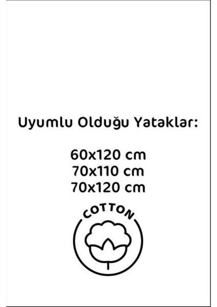%100 Pamuk Poplin Lastikli Çarşaf (70X120X20CM)1 Adet Fermuarlı Yastık Kılıfı & 1 Adet Beyaz İç Astar , Yastık Astarı (35x45) fırsatları