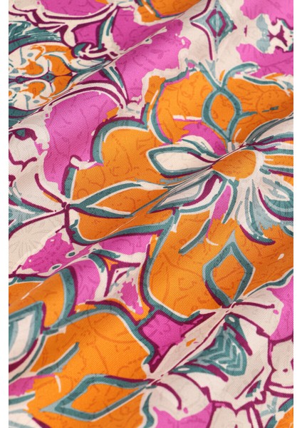 Turuncu Sedef Desen Twill Ipek Eşarp fiyatları