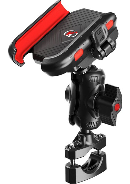 Yeni Profesyonel Titreşim Modüllü Ayna ve Gidon Bağlantılı Motosiklet Bisiklet Atv Telefon Tutucu indirimleri