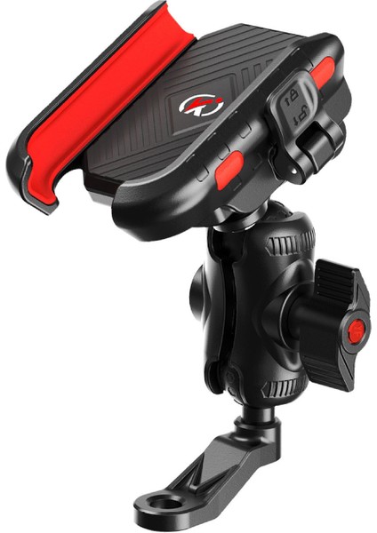 Yeni Profesyonel Titreşim Modüllü Ayna ve Gidon Bağlantılı Motosiklet Bisiklet Atv Telefon Tutucu