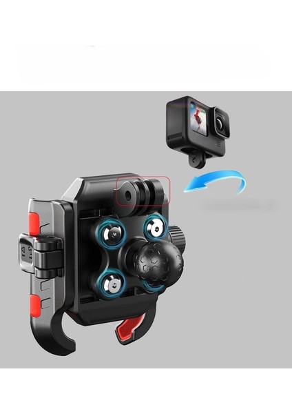 Yeni Profesyonel Titreşim Modüllü Ayna ve Gidon Bağlantılı Motosiklet Bisiklet Atv Telefon Tutucu