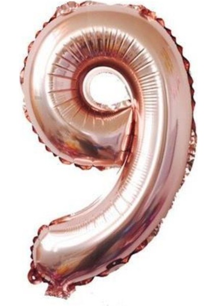 1 Metre Rose Gold Renk Balon 9 Rakam 40 Inc Parti Malzemesi