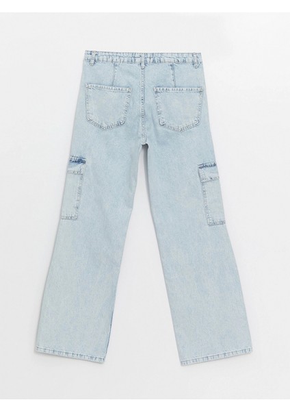 Lcw Jeans Indigo Wideleg Kadın Kargo Jean Pantolon