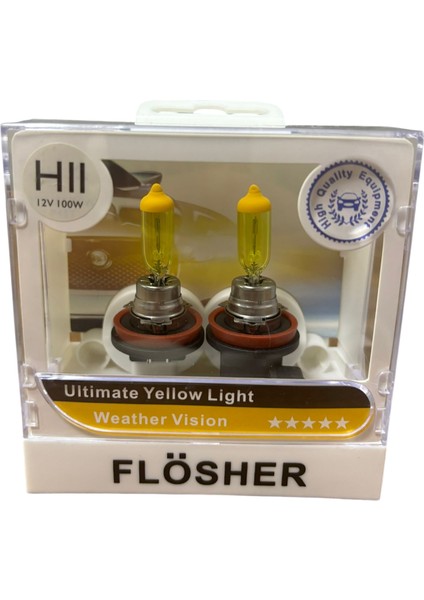 H11 Limon Sarısı Far Sis Ampulü 12V 100W 2 Adet Fiyatı