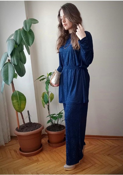 Lacivert Ikili Takım Standart Beden Geniş Kalıp fırsatları