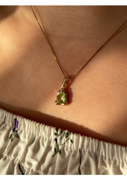 Damla Peridot Çelik Kolye indirimleri