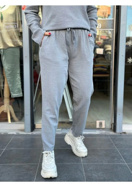 Kadın Pantolon Keten Italyan Tasarım %100 Pamuk modelleri
