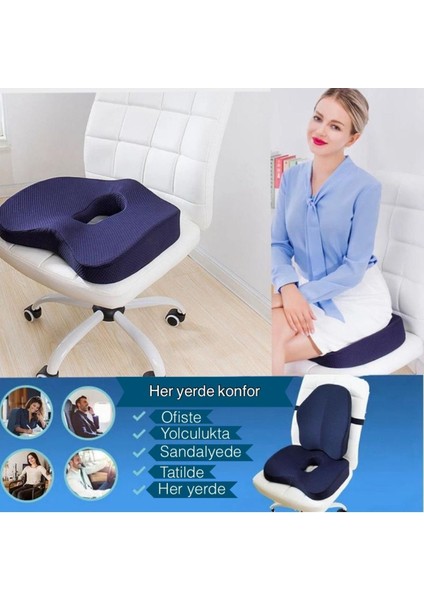 Ortopedik Oturma Simidi Koltuk Minderi Visko Kuyruk Sokumu Yastığı modelleri
