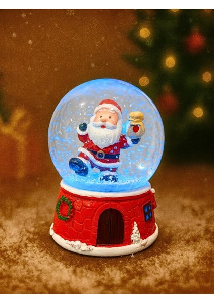 Dekoratif 2026 Yılbaşı Yeni Yılın En Güzel Hediyesi Noel Baba Temalı LED Işıklı 9 cm Kar Küresi fiyatları