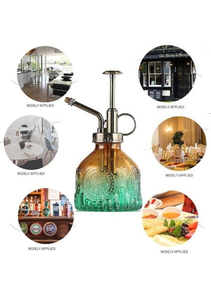 Şık Tasarımlı Ev Bahçe Saksı Çiçeklerine Özel cam bitki Sulama Fıskiyesi Kolonya ŞIŞESI 200 ml Yeşil modelleri