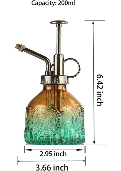 Şık Tasarımlı Ev Bahçe Saksı Çiçeklerine Özel cam bitki Sulama Fıskiyesi Kolonya ŞIŞESI 200 ml Yeşil