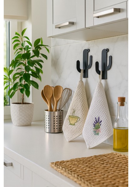 Dekoratif Kaktüs Askılık 2’li Set – Yapışkanlı Duvar Askısı Anahtar, Havlu, Çanta, Şapka Askılığı fiyatları