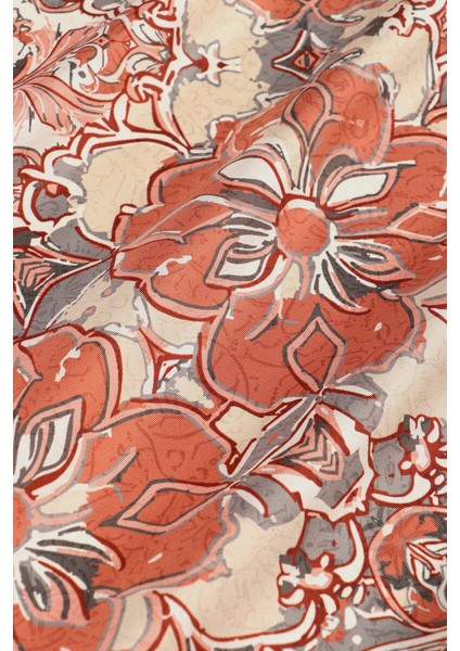 Şeftali Sedef Desen Twill Ipek Eşarp fiyatları