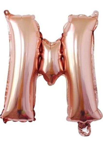 1 Metre Rose Gold Renk Balon M Harfi 40 Inc Parti Malzemesi